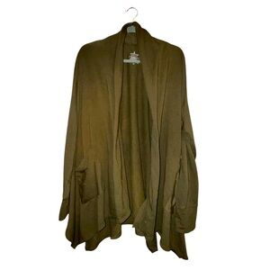 Cuddle Duds Long Sleeve Open Front Wrap Cardigan Sweatshirt Thumb Holes Size 2X